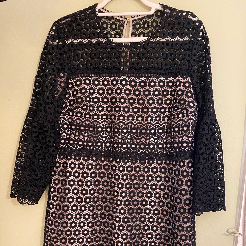 JCrew black eyelet lace dress